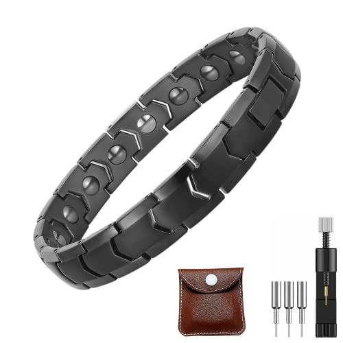 Titanium Magnetic Therapy Hematite Bracelet for Men