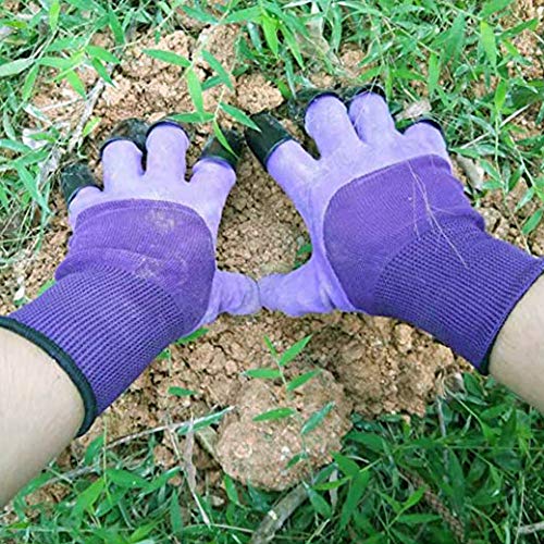 Purple Garden Genie Gloves with Claws - 2 Pairs