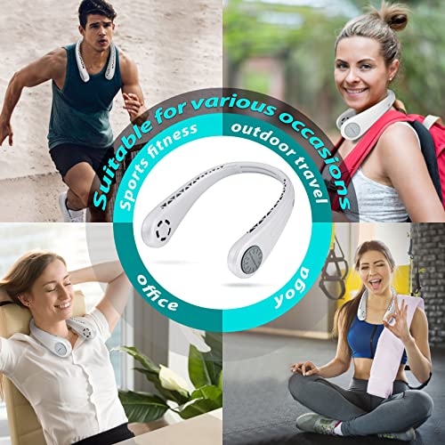 Portable Bladeless Neck Fan - USB Rechargeable, 3 Speeds