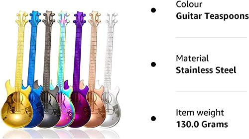 Colorful Guitar Coffee Teaspoons Set - 7pcs