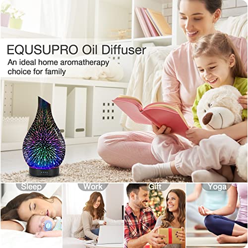 Ultrasonic Aroma Diffuser with Handmade Glass - 7 Colors