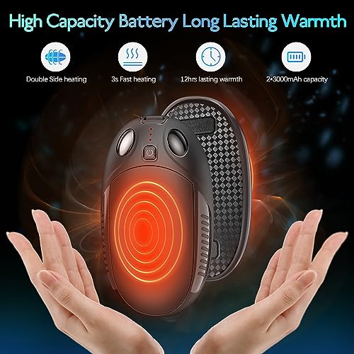 Portable Rechargeable Hand Warmers - Long Lasting, 3 Heat Levels