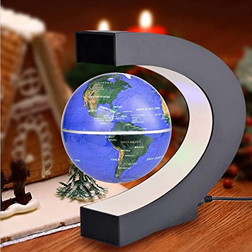 Levitating Globe with LED Lights - C Shape