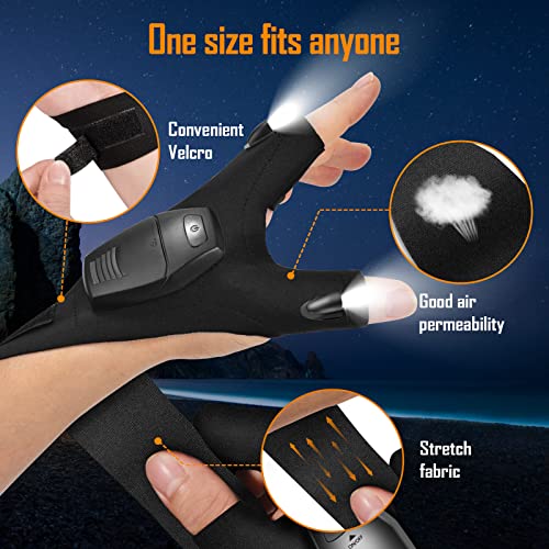 LED Rechargeable Gloves - Men's Gift, Fishing Accessory