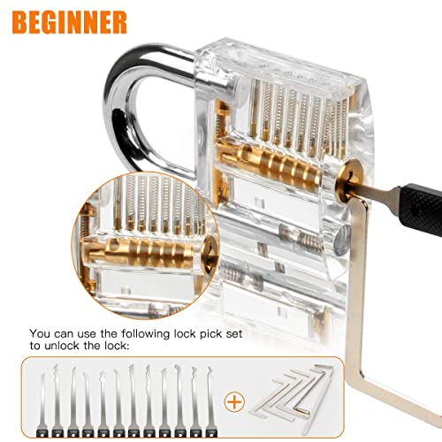 Improved Lock Pick Set with 4 Training Padlocks