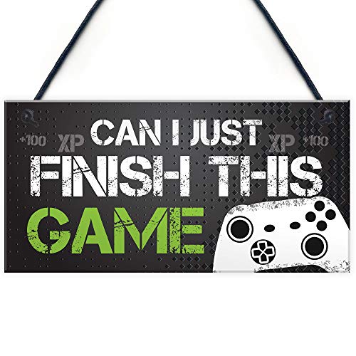 RED OCEAN Funny Gamer Sign: Perfect Bedroom Gift!