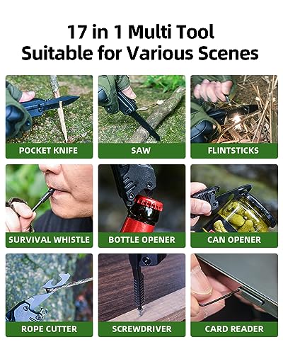 17-in-1 Multitool: Camping Accessories for Men