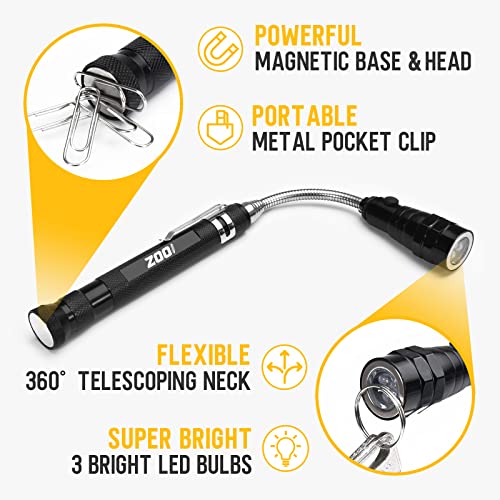 Telescopic Magnetic Pickup Tool with LED: Gadgets for Men