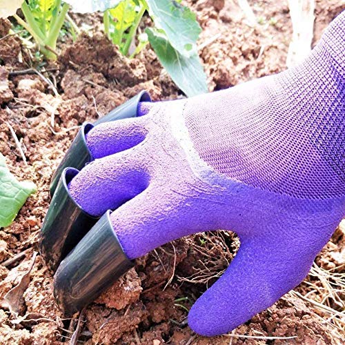 Purple Garden Genie Gloves with Claws - 2 Pairs
