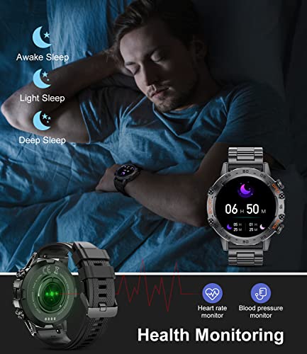2023 Military Smartwatch: Voice Call, Android iOS Compatible