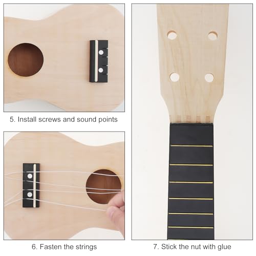 DIY Ukulele Kit - Soprano Size, Handmade