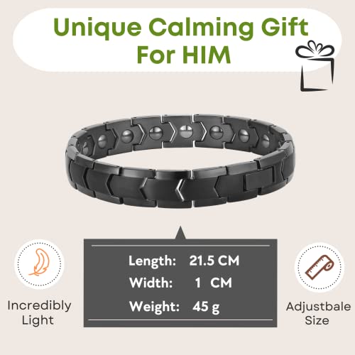 Titanium Magnetic Therapy Hematite Bracelet for Men