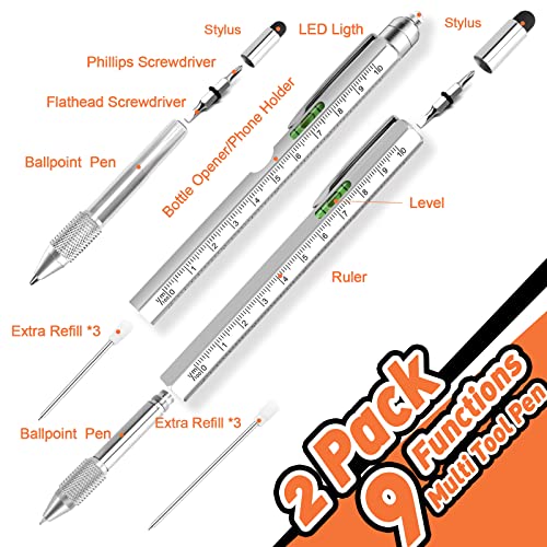 2-Pack 9 in 1 Multi Tool Pen Set