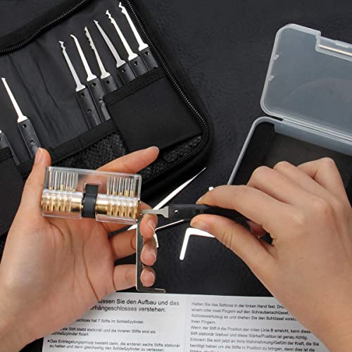 Improved Lock Pick Set with 4 Training Padlocks