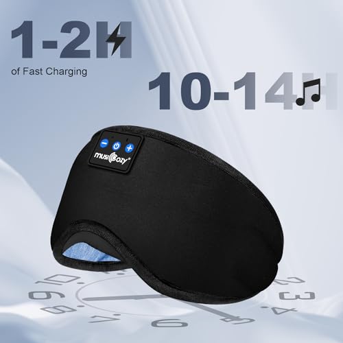 Bluetooth Sleep Headphones Eye Mask for Side Sleepers/Nap/Travel