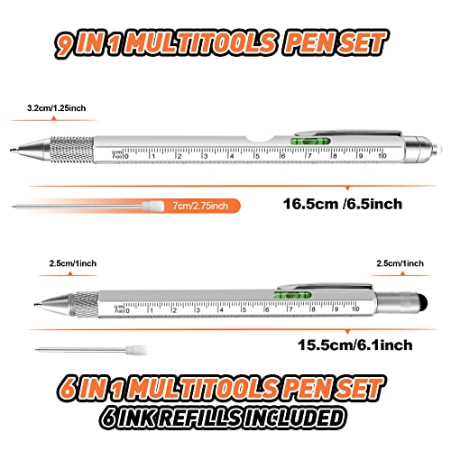 2-Pack 9 in 1 Multi Tool Pen Set