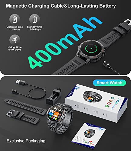 2023 Military Smartwatch: Voice Call, Android iOS Compatible