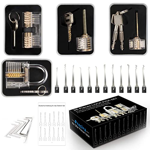 Improved Lock Pick Set with 4 Training Padlocks