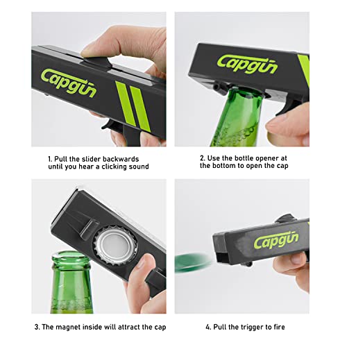 Beer Bottle Opener Cap Gun - Open Bottles in Half a Second!