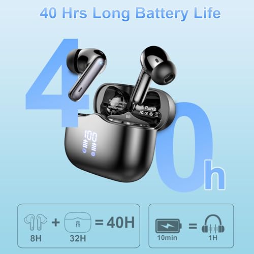 Wireless Bluetooth Earbuds with HiFi Stereo and IP7 Waterproof