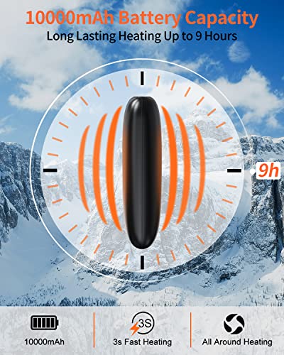 Portable 10000mAh Hand Warmer with Double-Sided Heating