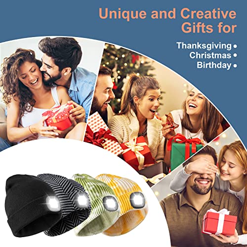 USB Rechargeable Lighted Beanie Cap | Hands-Free Headlamp