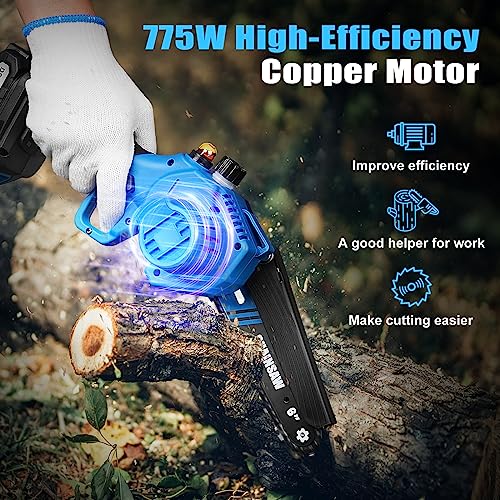 Cordless Mini Chainsaw - Powerful 6-Inch Gadget