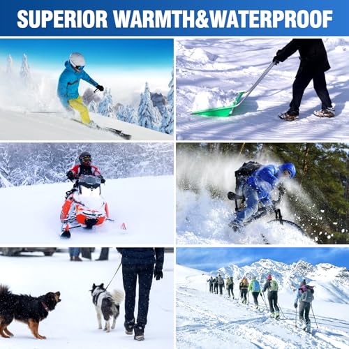ABXMAS Waterproof Heated Gloves, 6 Hours Battery, 3 Levels