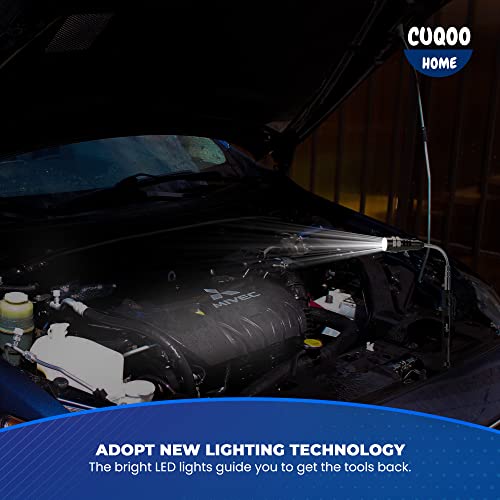 Telescopic Magnetic Pickup Tool with LED - Flexible & Rotatable Head