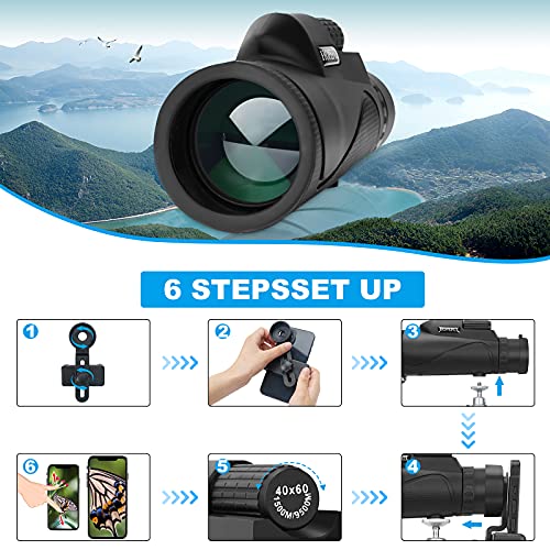 Hopeful Stars Monocular Cope Telescope: 40×60 Waterproof & Anti-fog