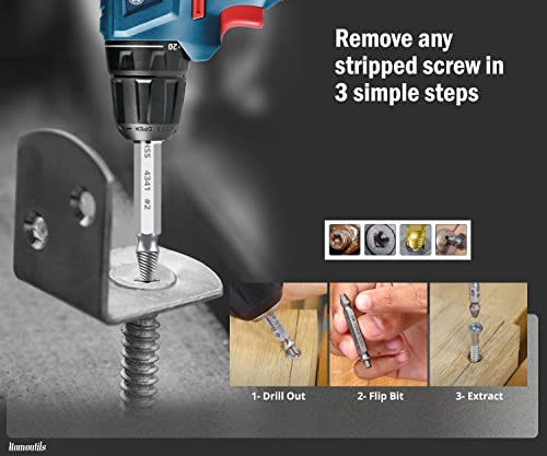 5-Piece Screw Extractor Kit for Stripped Screws - Gadgets for Men