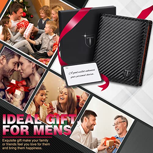 TEEHON RFID Blocking Carbon Fiber Leather Wallet
