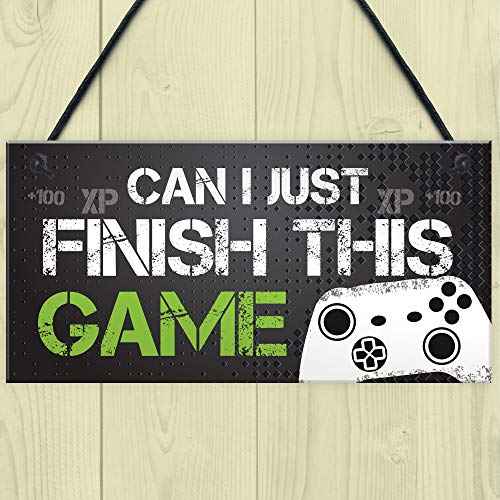 RED OCEAN Funny Gamer Sign: Perfect Bedroom Gift!
