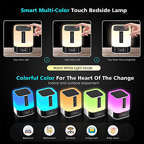 Bluetooth Speaker Night Light, 5-in-1 Bedside Gadget