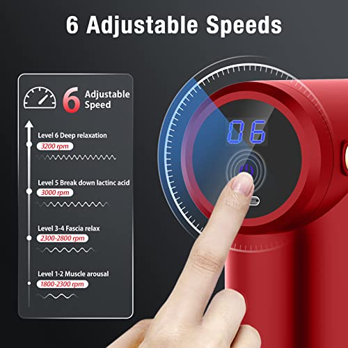 Compact Touring Massage Gun with 6 Speeds