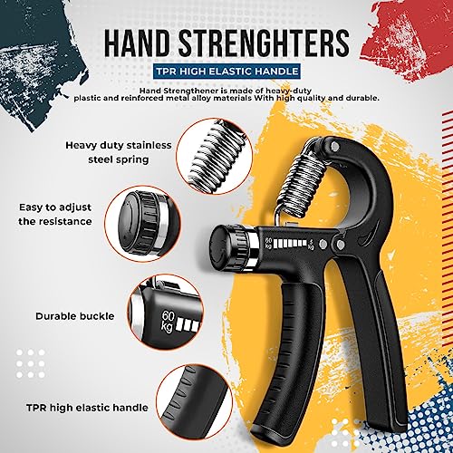 Adjustable Hand Grip Strengthener for Athletes - 2 Pack