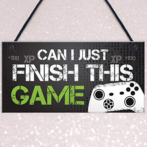 RED OCEAN Funny Gamer Sign: Perfect Bedroom Gift!