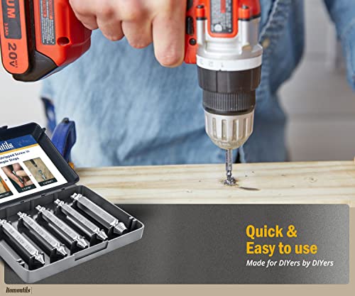 5-Piece Screw Extractor Kit for Stripped Screws - Gadgets for Men