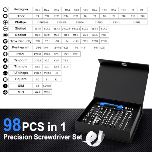 98-in-1 Precision Screwdriver Set for Men