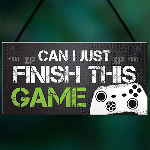 RED OCEAN Funny Gamer Sign: Perfect Bedroom Gift!