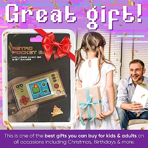 Pocket Retro Gaming Console - 150 Games, Immersive Sound