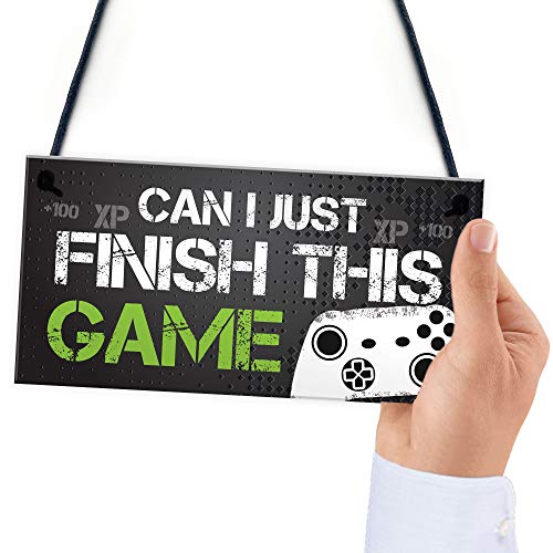 RED OCEAN Funny Gamer Sign: Perfect Bedroom Gift!