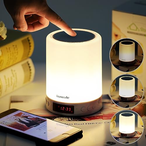 Homecube Bluetooth Speaker Lamp with Alarm, Radio - Perfect Gift
