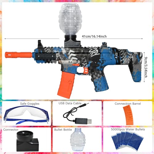 Electric Gel Blaster with Goggles & 50000 Bullets