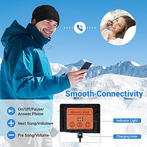 HANPURE Bluetooth Beanie Hat - Warm Music Headphones