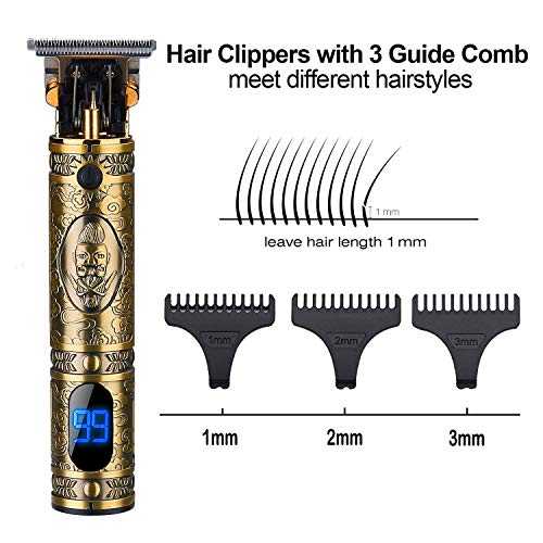 Men's Zero Gapped Hair Clippers - Professional Cordless Trimmer