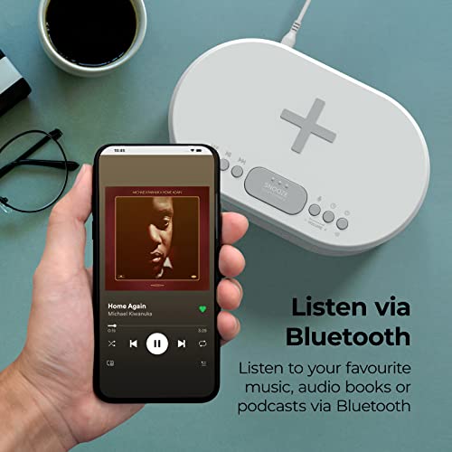 Wireless Charging Alarm Clock with Bluetooth Speaker