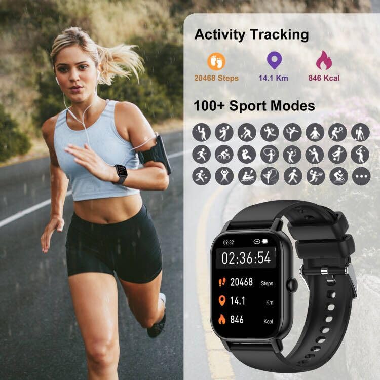 Smartwatch: Make/Answer Calls, Heart Rate, Sports, IP68