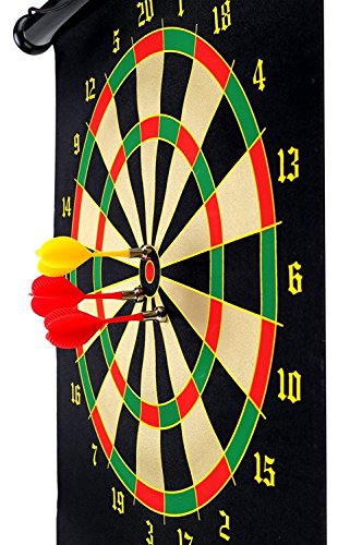 GrassVillage Magnetic Dartboard Set - 6 Darts Included