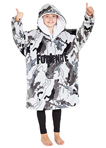 Fortnite Oversized Hoodie Sweatshirt Blanket - Grey